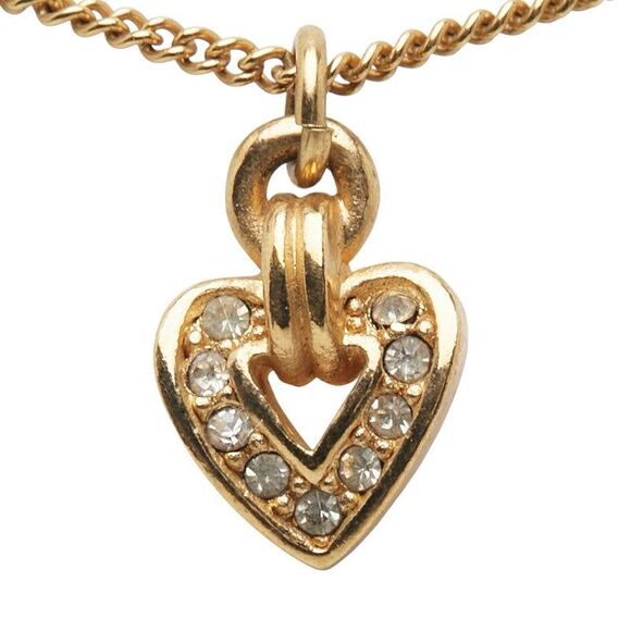 Dior Heart Rhinestone Necklace - Picture 2 of 7